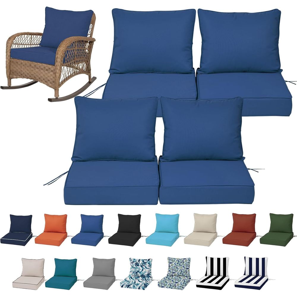 Outdoor Furniture Cushion - 24x24 야외용 딥 시트 쿠션 4개