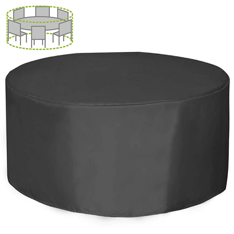 Outdoor Furniture Fabric Waterproof - 12 사이즈 원형 가구 커버 210D