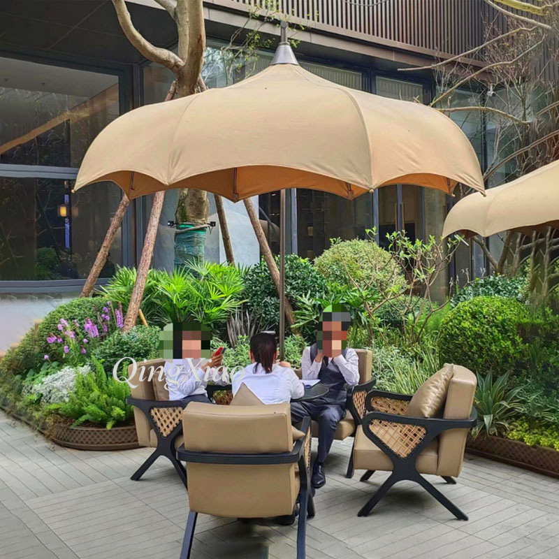 Outdoor Furniture For Cafe - 아치형 오프셋 캔틸레버 우산 방수 자외선