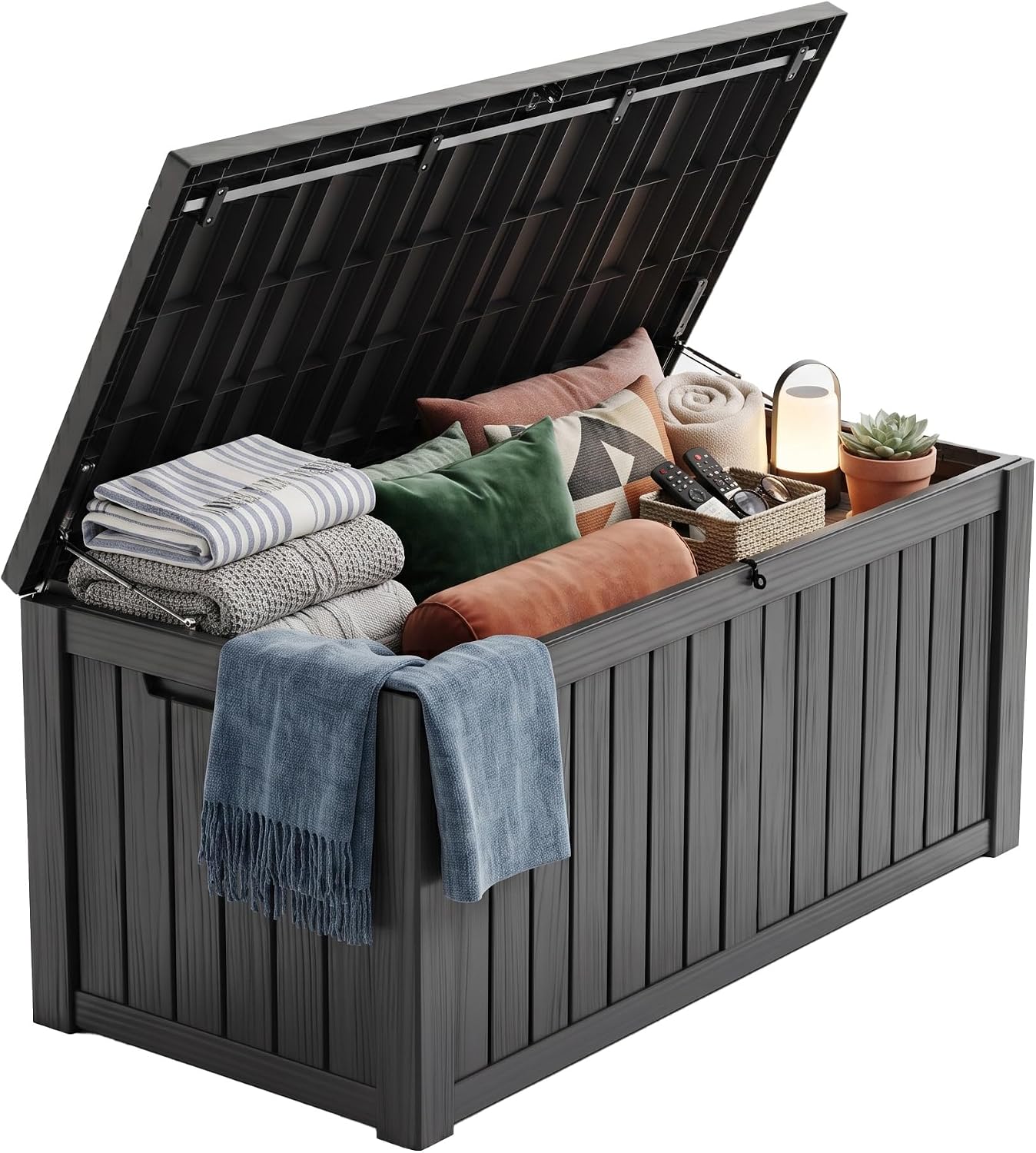 Outdoor Furniture Cushion - 200갤런 잠금식 레진 데크 박스, 방수