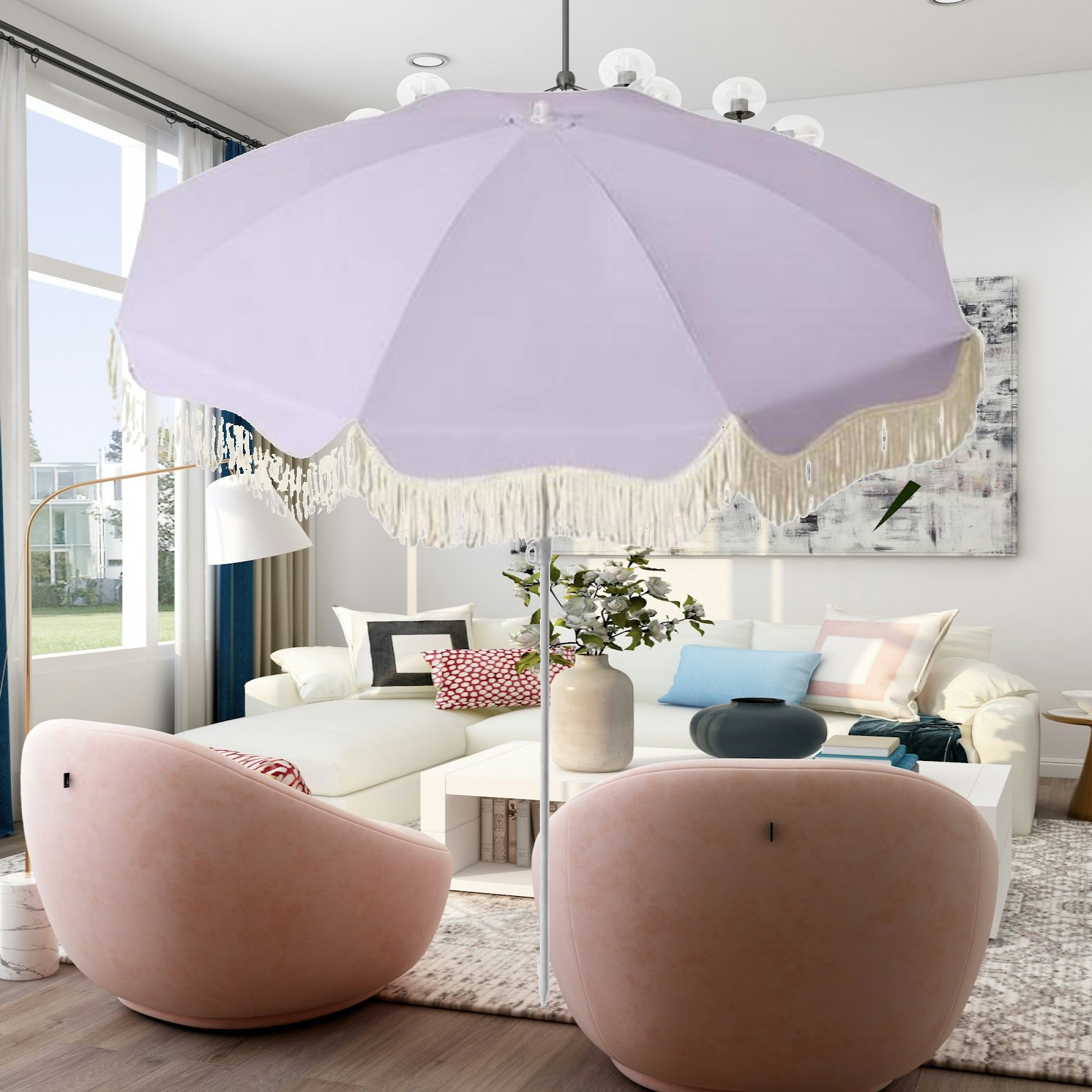 Outdoor Furniture Plus - 파티오 우산 UPF50+ 자외선 차단 스틸
