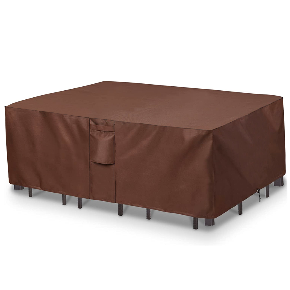 브라운 헤비 듀티 야외 방수 파티오 가구 커버, 정원  - Outdoor Furniture Fabric Waterproof 리뷰 및 가격