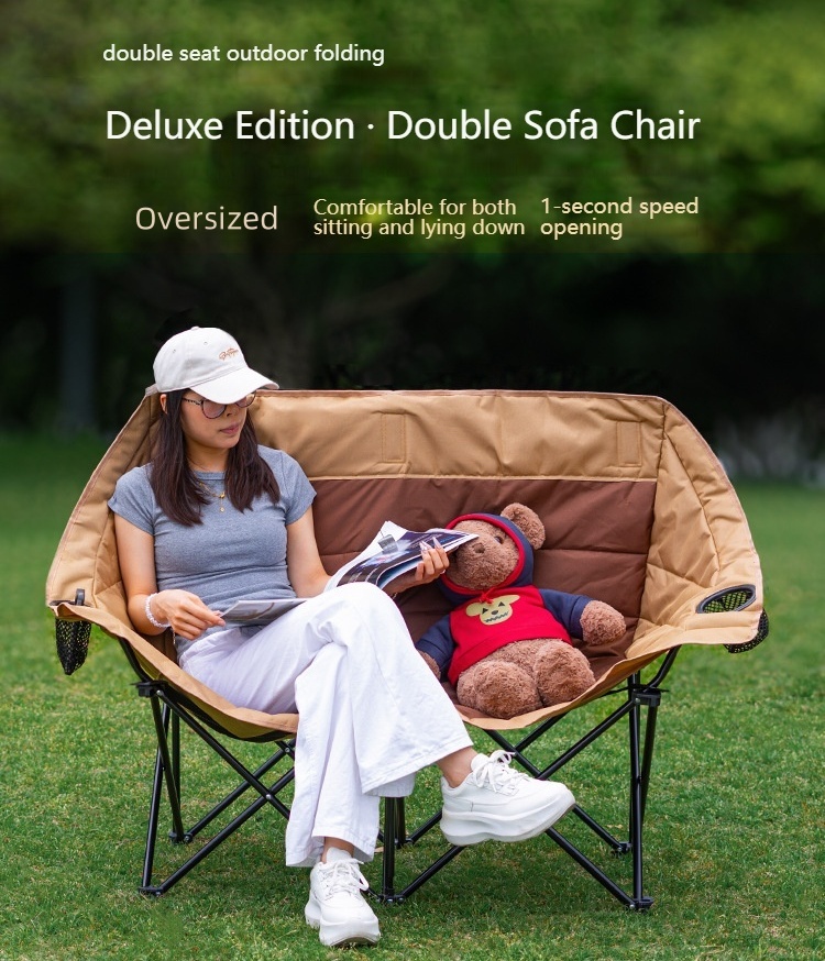 야외 캠핑용 이중 접이식 의자, 등받이가 있는 휴대용  - Outdoor Furniture Plus 리뷰 및 가격