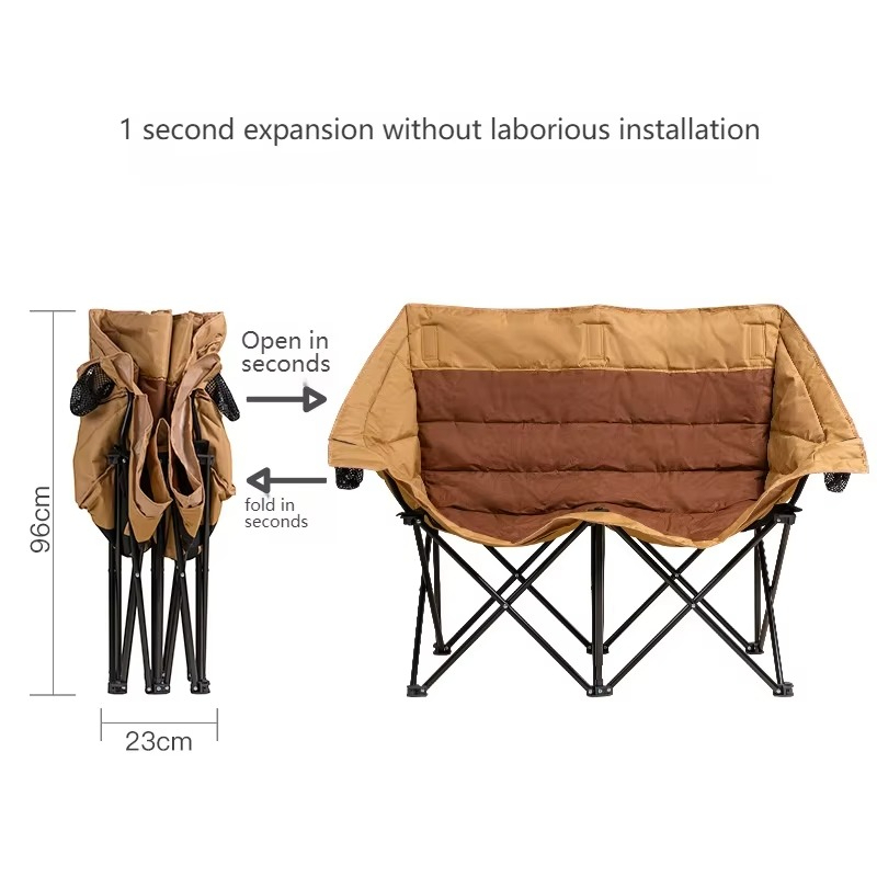 야외 캠핑용 이중 접이식 의자, 등받이가 있는 휴대용  - Outdoor Furniture Plus 리뷰 및 가격