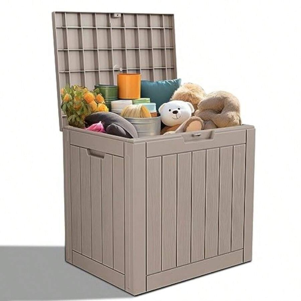 잠금식 레진 데크 박스, 야외용 보관함, 파티오 가구  - Outdoor Furniture Cushion 리뷰 및 가격