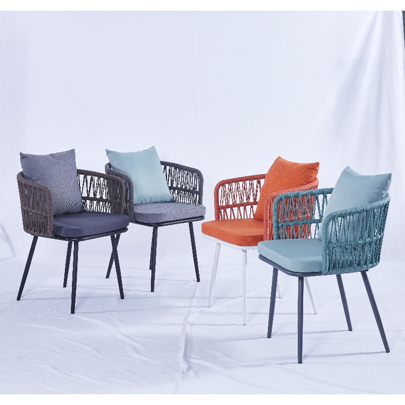 2023 디자인 직조 로프 야외 가구 도매 철제 프레임 - Outdoor Furniture For Cafe 리뷰 및 가격