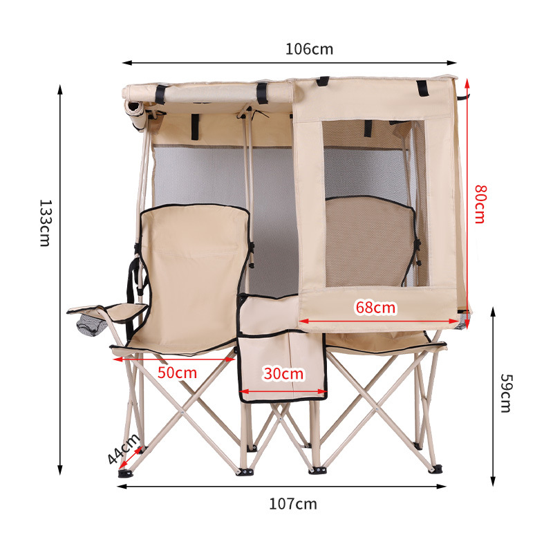 야외 접이식 이중 옥스포드 차양 의자 (캠핑, 낚시,  - Outdoor Furniture Plus 리뷰 및 가격