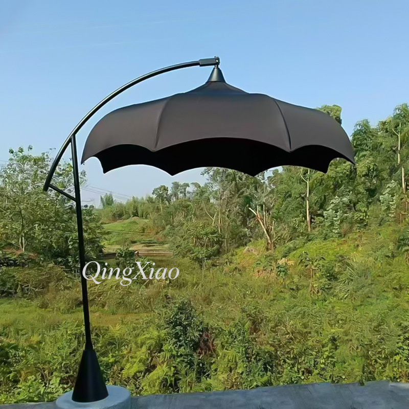 아치형 오프셋 캔틸레버 우산 방수 자외선 차단 야외 카 - Outdoor Furniture For Cafe 리뷰 및 가격