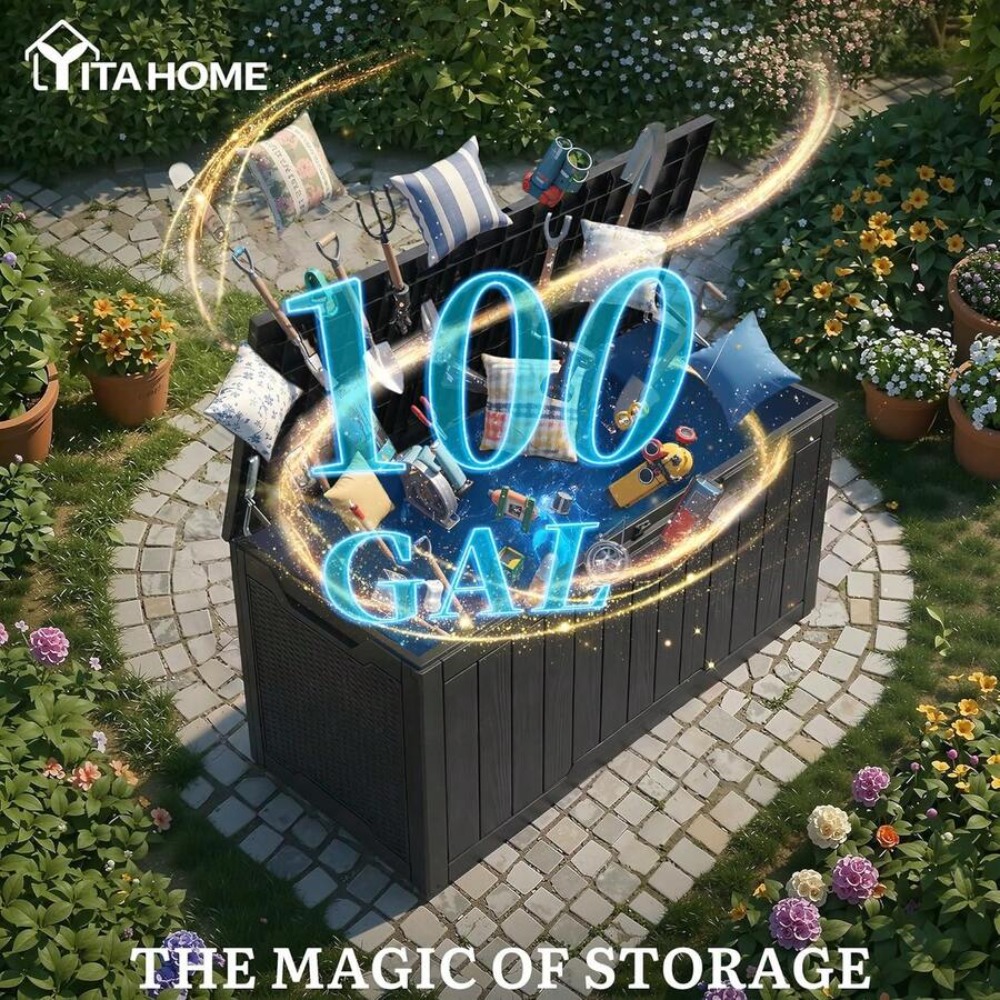 100갤런 대형 야외 데크 박스 방수 레진 보관함, 잠 - Outdoor Furniture Cushion 리뷰 및 가격