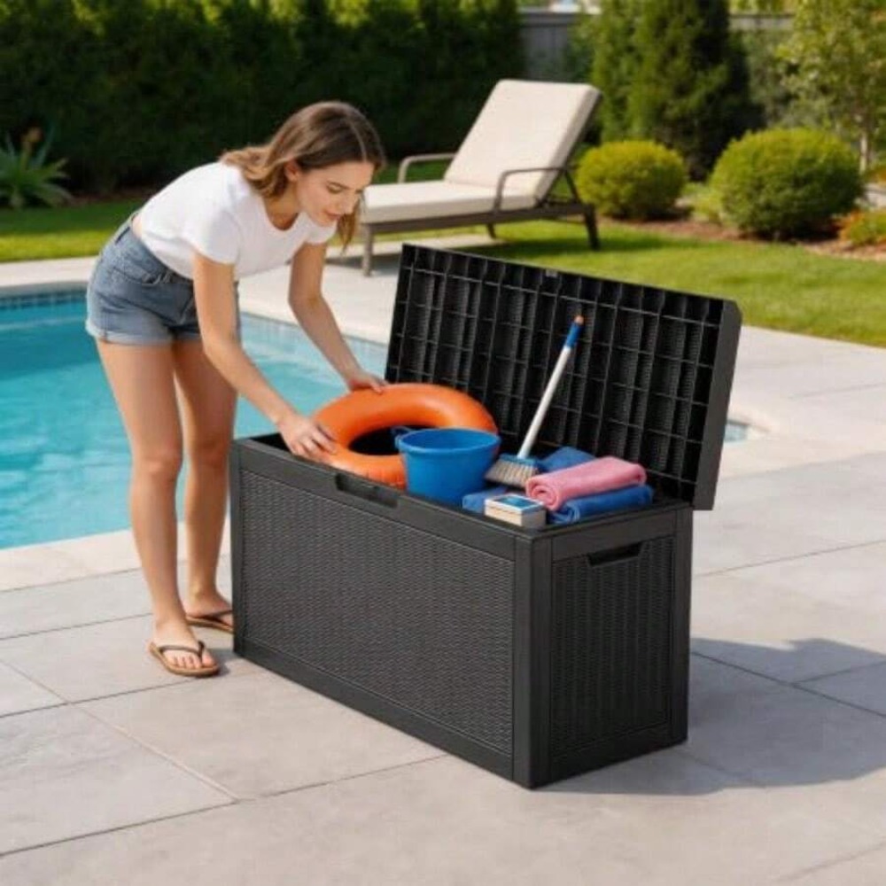 야외용 수납함 데크 박스 방수 라탄 패턴 레진 파티오  - Outdoor Furniture Cushion 리뷰 및 가격