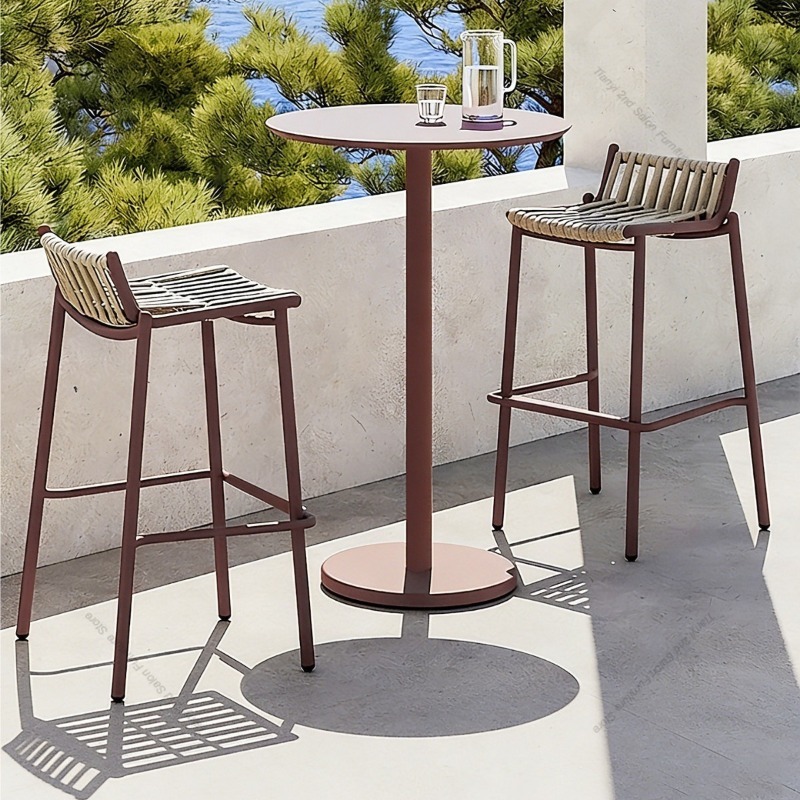 북유럽 야외 알루미늄 합금 바 의자 현대적인 하이 엔드 - Outdoor Furniture For Cafe 리뷰 및 가격
