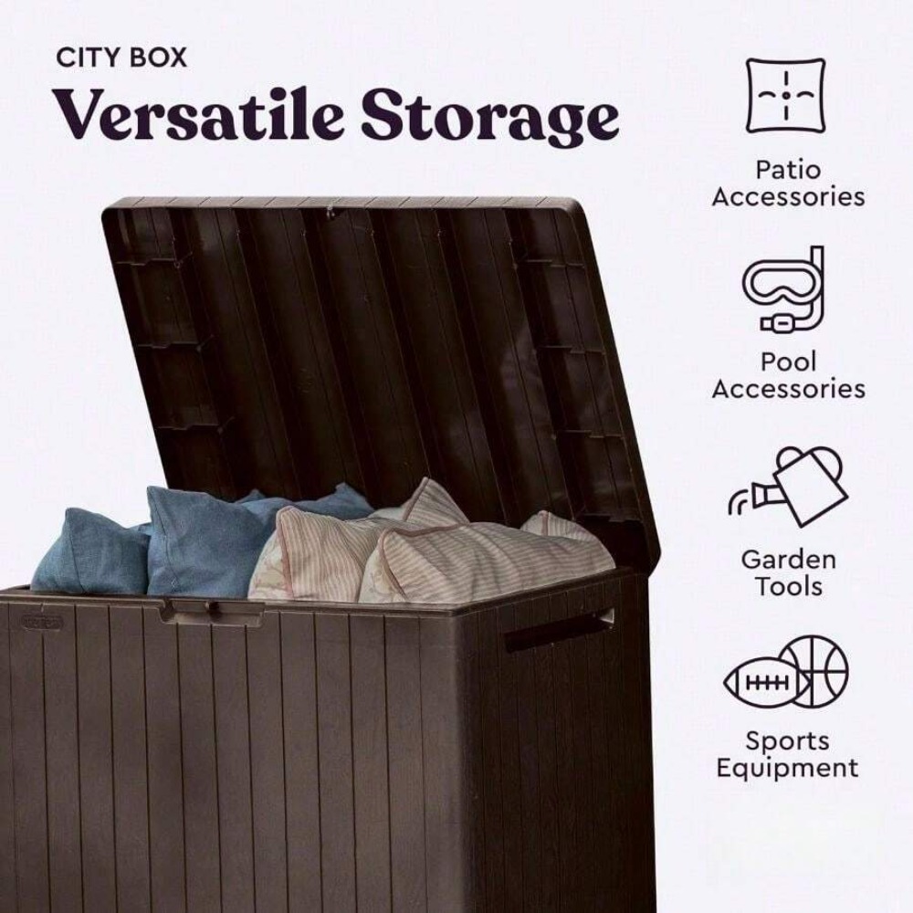 30갤런 레진 야외 보관함 파티오 가구 사이드 테이블  - Outdoor Furniture Cushion 리뷰 및 가격