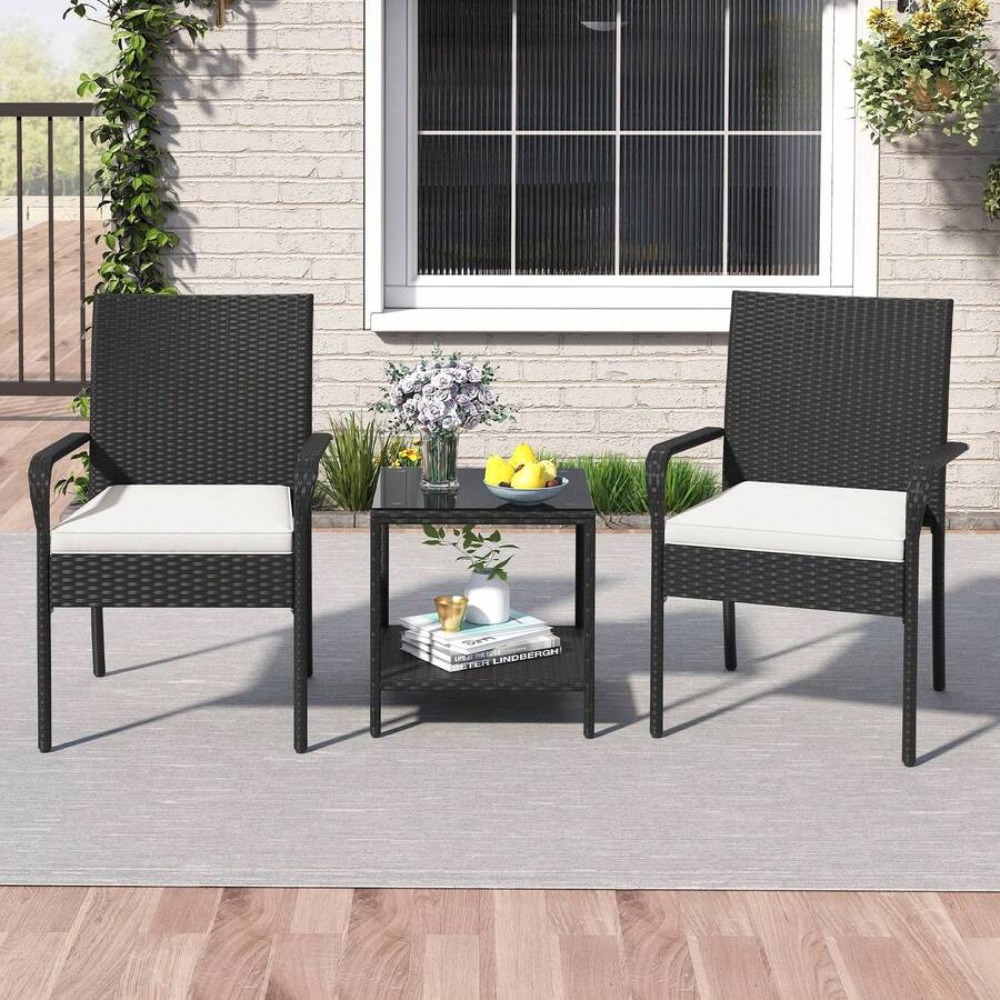 3피스 야외용 파티오 가구 세트, 쿠션이 있는 야외용  - Outdoor Furniture Plus 리뷰 및 가격