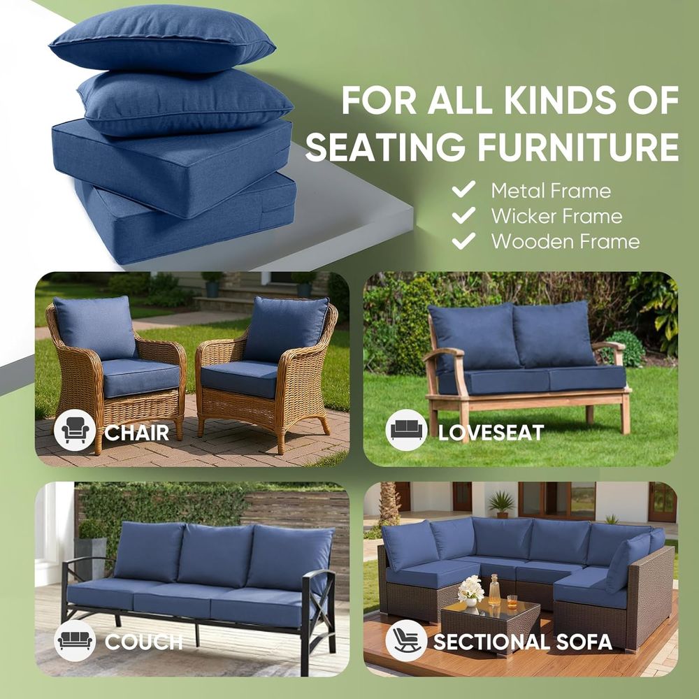 야외용 가구 쿠션, 6인치 두께의 방수 시트 쿠션, 2 - Outdoor Furniture Cushion 리뷰 및 가격