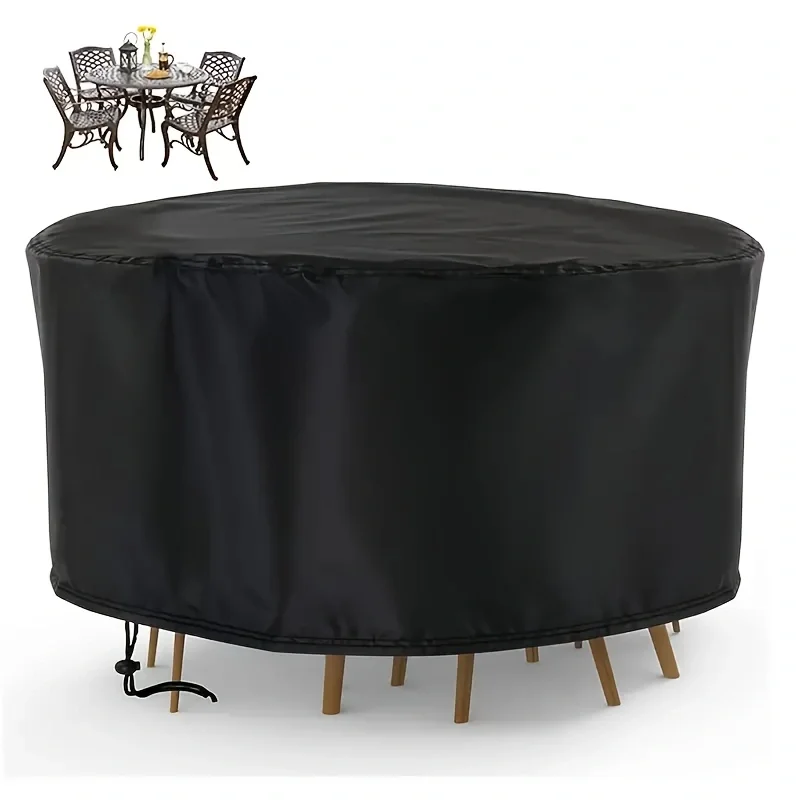 방수 원형 파티오 가구 커버 - 자외선 및 바람 차단, - Outdoor Furniture Covers 리뷰 및 가격
